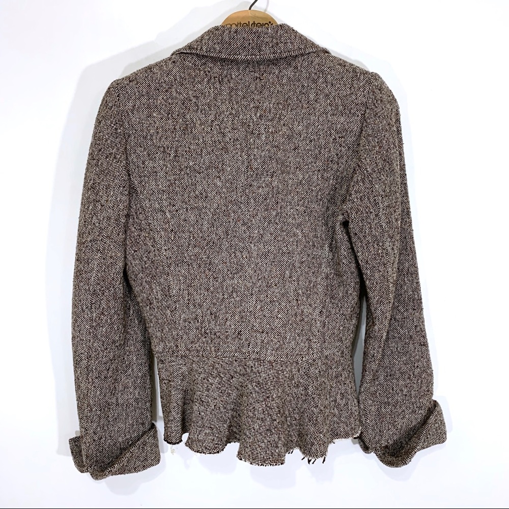 Banana Republic Brown Ruffle Wool Blend Blazer - Picture 6 of 8